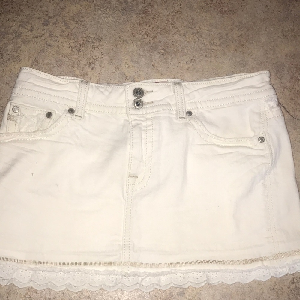 miss me white denim skirt size L